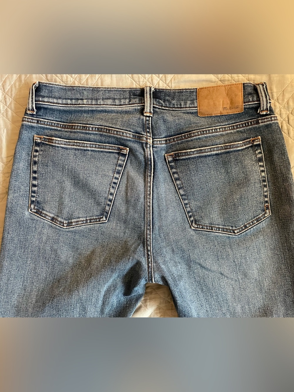 Madewell Men's Blue Washed Straight Jeans - Picture 10 of 11